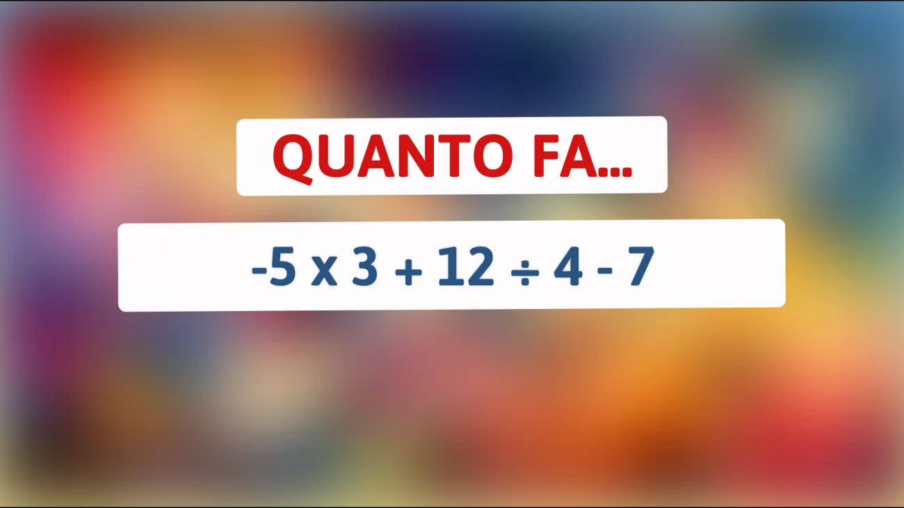\"Sfidare la tua mente: Solo il 10% delle persone risolve questo semplice problema matematico, sarai tra loro?\""