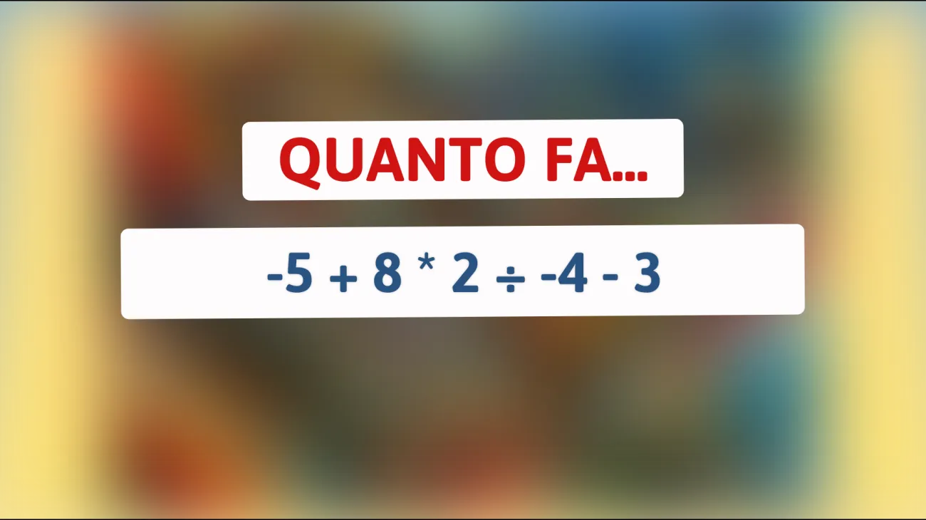 Solo i più intelligenti possono risolvere questo enigma matematico senza errori: Hai il coraggio di metterti alla prova?"